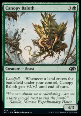 (638) Magic The Gathering Jumpstart 2022 Single: Canopy Baloth Common