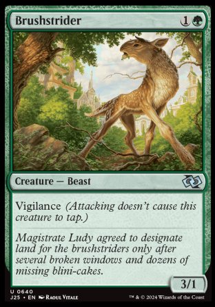 (640) Magic The Gathering Foundations Jumpstart Single: Brushstrider Uncommon