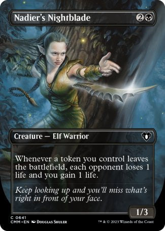 (641) Magic The Gathering Commander Masters: Extras Single: Nadier's Nightblade Holo Common