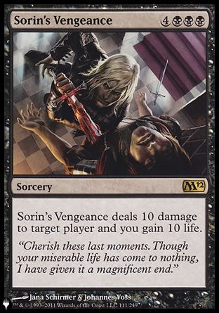 (111) Magic The Gathering The List Single: Sorin's Vengeance Rare