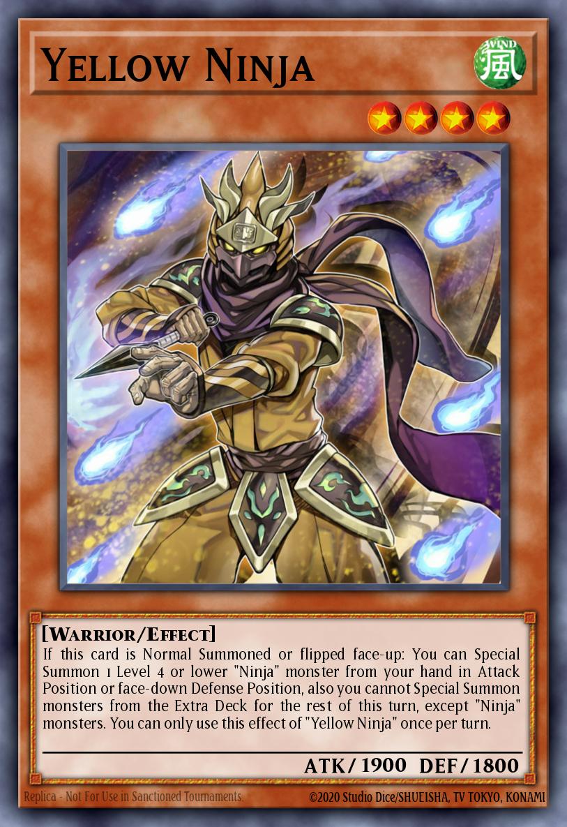 (449) YuGiOh TCG MP25: 2025 Mega-Pack Tin Single: Yellow Ninja  Common