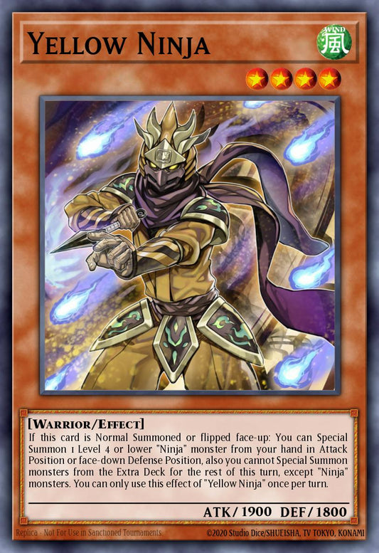 (449) YuGiOh TCG MP25: 2025 Mega-Pack Tin Single: Yellow Ninja  Common