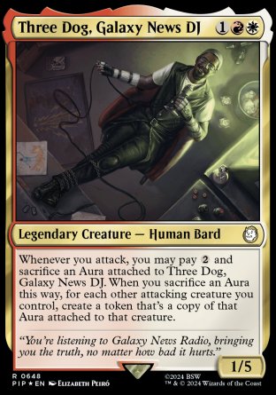 (648) Magic The Gathering Universes Beyond: Fallout: Extras Single: Three Dog, Galaxy News DJ (V.2) Rare