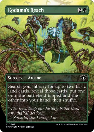 (649) Magic The Gathering Commander Masters: Extras Single: Kodama's Reach Holo Common