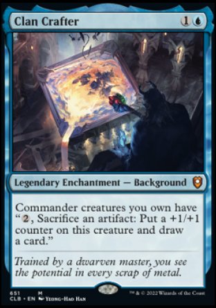 (651) Magic The Gathering Commander Legends: Battle for Baldur's Gate: Extras Single: Clan Crafter (V.1) Holo Mythic
