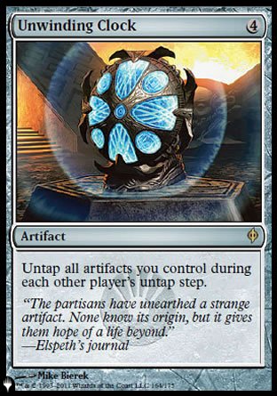 (164) Magic The Gathering The List Single: Unwinding Clock Rare