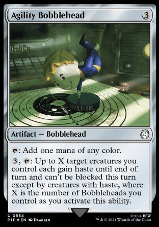 (654) Magic The Gathering Universes Beyond: Fallout: Extras Single: Agility Bobblehead (V.1) Holo Uncommon