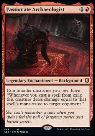 (656) Magic The Gathering Commander Legends: Battle for Baldur's Gate: Extras Single: Passionate Archaeologist (V.1) Holo Mythic