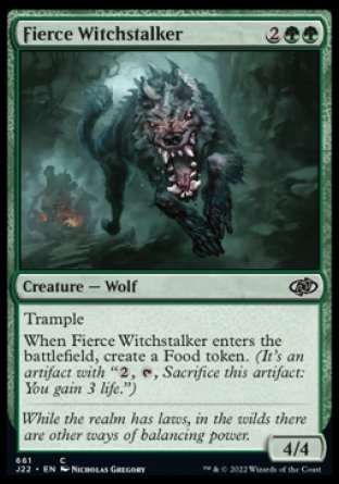 (661) Magic The Gathering Jumpstart 2022 Single: Fierce Witchstalker Common