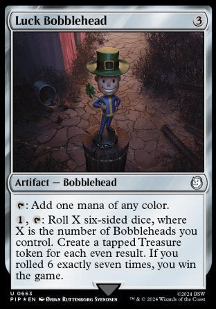 (663) Magic The Gathering Universes Beyond: Fallout: Extras Single: Luck Bobblehead (V.1) Uncommon