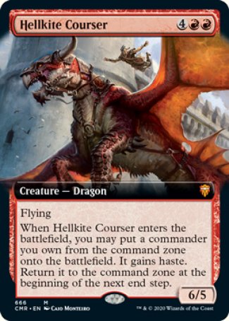 (666/361) Magic The Gathering Commander Legends: Extras Single: Hellkite Courser Mythic