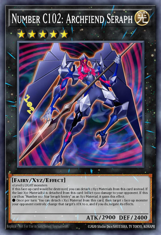 (044) YuGiOh TCG PRIO: Primal Origin Single: Number C102: Archfiend Seraph (V.1 - Super Rare)  Super Rare