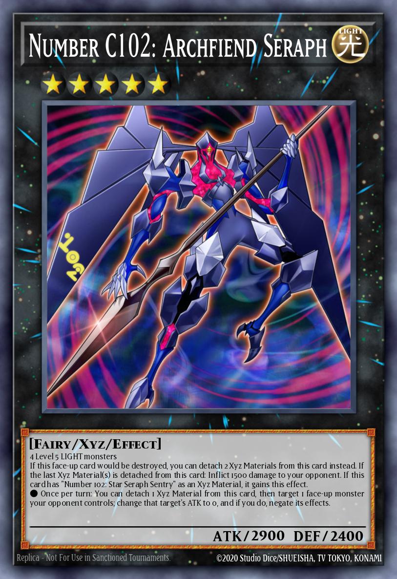 (056) YuGiOh TCG JUSH: Justice Hunters Single: Number C102: Archfiend Seraph Super Rare