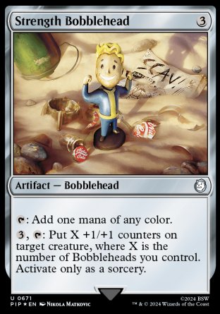(671) Magic The Gathering Universes Beyond: Fallout: Extras Single: Strength Bobblehead (V.1) Holo Uncommon