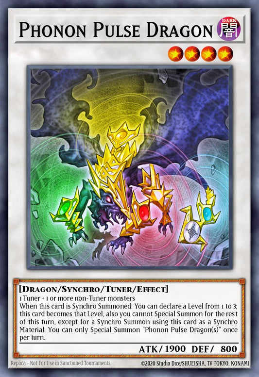 (055) YuGiOh TCG PRIO: Primal Origin Single: Phonon Pulse Dragon  Rare