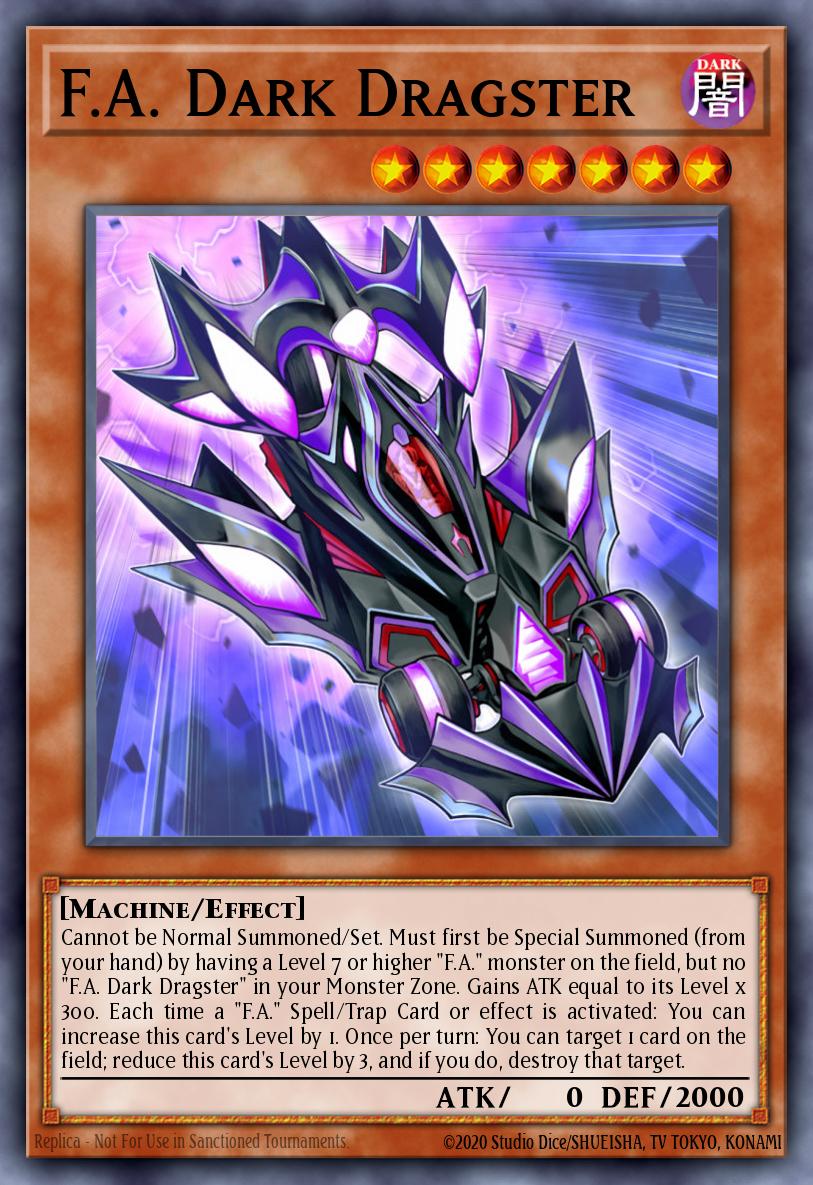 (060) YuGiOh TCG MP19: 2019 Gold Sarcophagus Tin Mega Pack Single: F.A. Dark Dragster Common