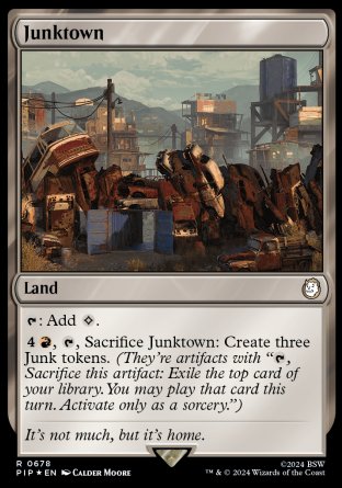 (678) Magic The Gathering Universes Beyond: Fallout: Extras Single: Junktown (V.2) Rare