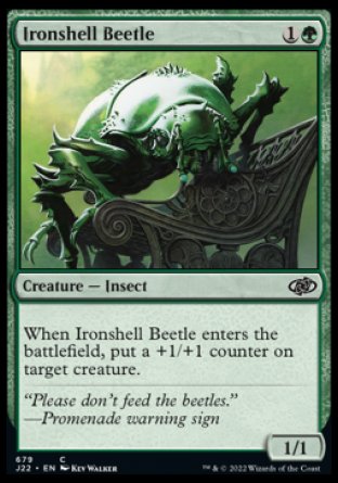 (679) Magic The Gathering Jumpstart 2022 Single: Ironshell Beetle Common