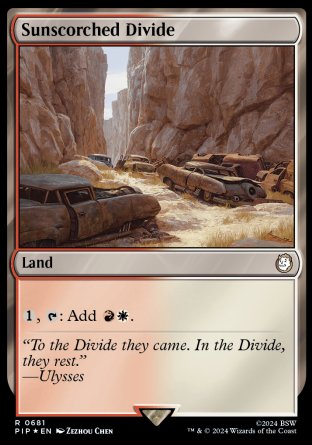 (681) Magic The Gathering Universes Beyond: Fallout: Extras Single: Sunscorched Divide (V.2) Rare