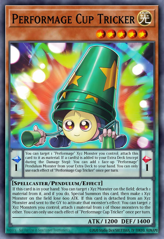 (052) YuGiOh TCG MZTM: Maze of the Master Single: Performage Cup Tricker  Rare
