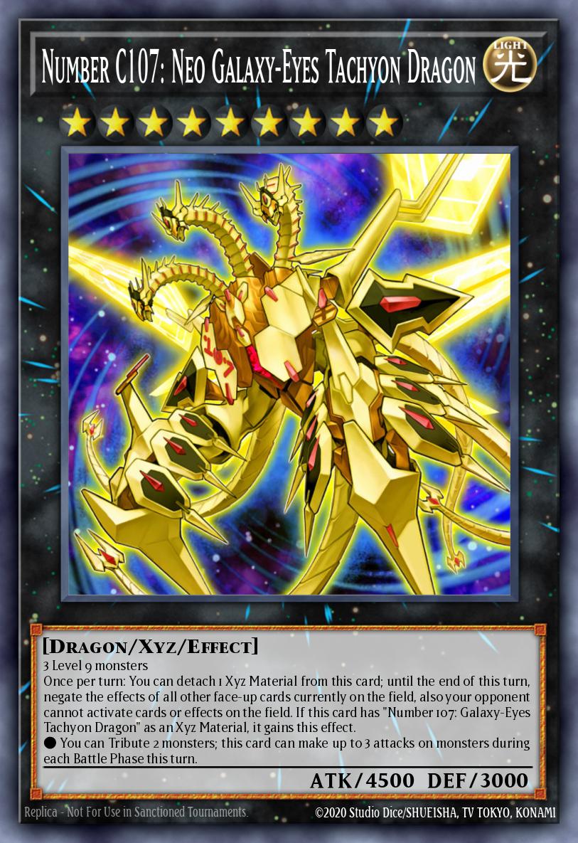 (092) YuGiOh TCG MZTM: Maze of the Master Single: Number C107: Neo Galaxy-Eyes Tachyon Dragon Rare