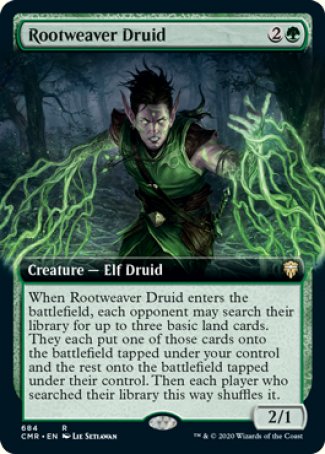 (684/361) Magic The Gathering Commander Legends: Extras Single: Rootweaver Druid Holo Rare