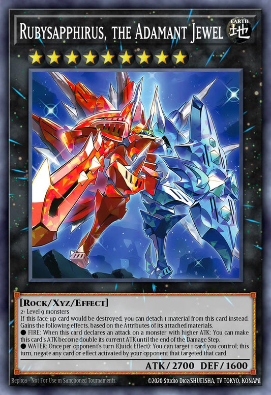 (414) YuGiOh TCG MP25: 2025 Mega-Pack Tin Single: Rubysapphirus, the Adamant Jewel  Common
