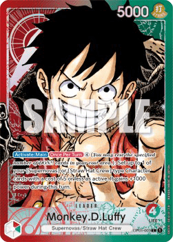 (003) One Piece TCG OP01: Romance Dawn Single: Monkey.D.Luffy (OP01-003) (V.2) Alternate Art