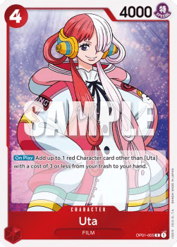 (005) One Piece TCG OP01: Romance Dawn Single: Uta (OP01-005) Rare