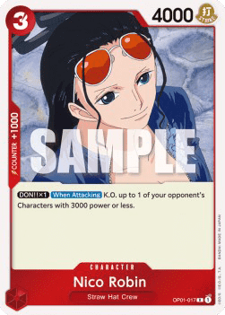 (017) One Piece TCG OP01: Romance Dawn Single: Nico Robin (OP01-017) Rare