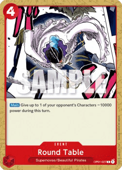 (027) One Piece TCG OP01: Romance Dawn Single: Round Table (OP01-027) Common