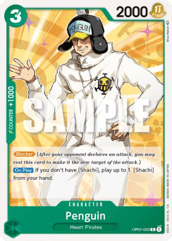(050) One Piece TCG OP01: Romance Dawn Single: Penguin (OP01-050) Common