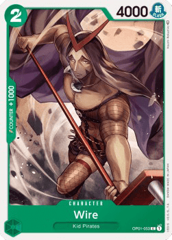 (053) One Piece TCG OP01: Romance Dawn Single: Wire (OP01-053) Common
