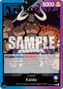 (061) One Piece TCG OP01: Romance Dawn Single: Kaido (OP01-061) (V.1) Leader
