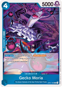 (068) One Piece TCG OP01: Romance Dawn Single: Gecko Moria (OP01-068) Rare