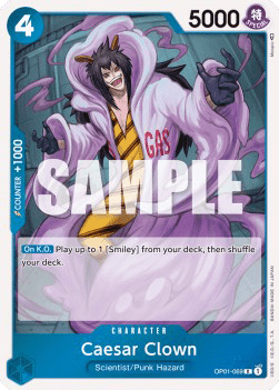 (069) One Piece TCG OP01: Romance Dawn Single: Caesar Clown (OP01-069) Rare