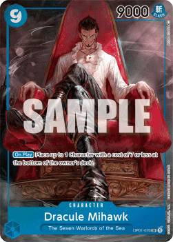 (070) One Piece TCG OP01: Romance Dawn Single: Dracule Mihawk (OP01-070) (V.2) Alternate Art