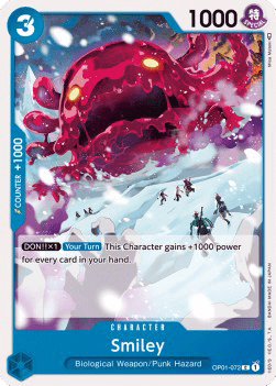 (072) One Piece TCG OP01: Romance Dawn Single: Smiley (OP01-072) Common