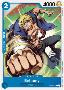 (076) One Piece TCG OP01: Romance Dawn Single: Bellamy (OP01-076) Common