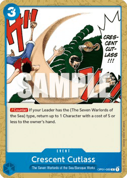 (089) One Piece TCG OP01: Romance Dawn Single: Crescent Cutlass (OP01-089) Common