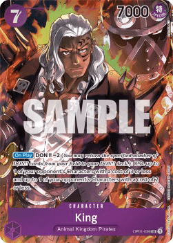 (096) One Piece TCG OP01: Romance Dawn Single: King (OP01-096) (V.2) Alternate Art
