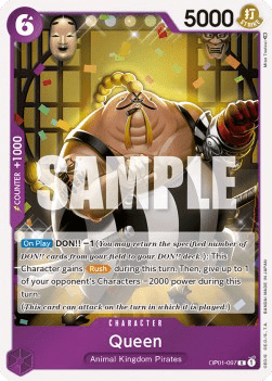 (097) One Piece TCG OP01: Romance Dawn Single: Queen (OP01-097) (V.1) Rare