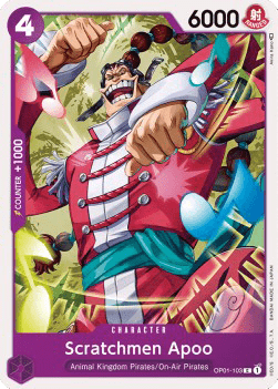 (103) One Piece TCG OP01: Romance Dawn Single: Scratchmen Apoo (OP01-103) Common