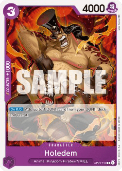 (113) One Piece TCG OP01: Romance Dawn Single: Holedem (OP01-113) Common