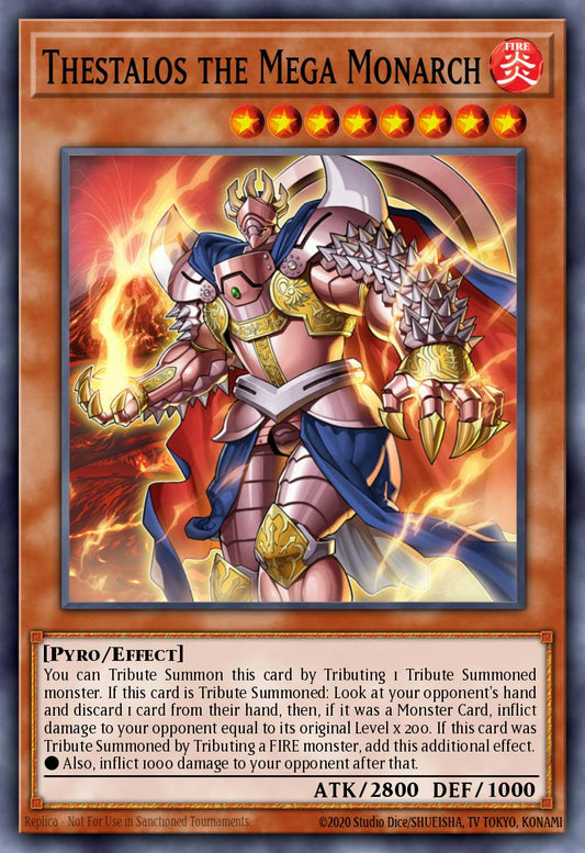 (035) YuGiOh TCG PRIO: Primal Origin Single: Thestalos the Mega Monarch  Secret Rare