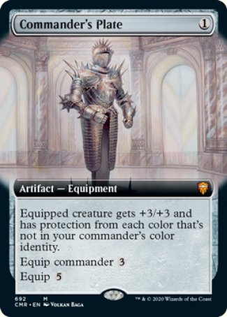 (692/361) Magic The Gathering Commander Legends: Extras Single: Commander's Plate Holo Mythic