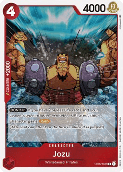 (008) One Piece TCG OP02: Paramount War Single: Jozu (OP02-008) Rare
