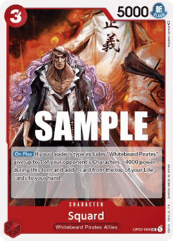 (009) One Piece TCG OP02: Paramount War Single: Squard (OP02-009) (V.1) Uncommon