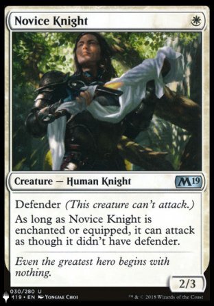 (030) Magic The Gathering The List Single: Novice Knight Uncommon
