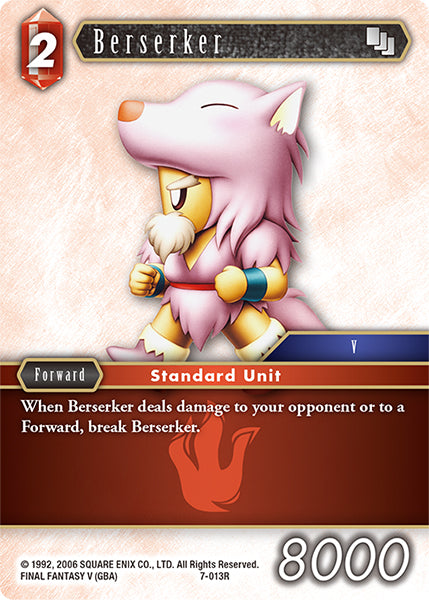 (013) Final Fantasy TCG Opus VII Single: Berserker (7-013) Rare